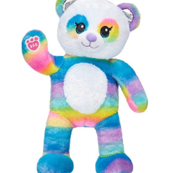 BUILD A BEAR Rainbow Friends Panda Prism Eyes and Feet So Soft! - Picture 12 of 13